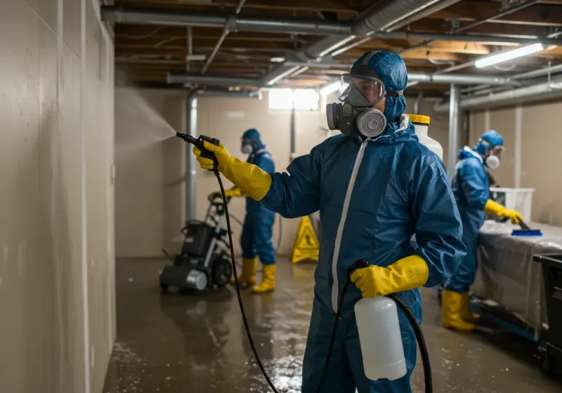 Basement Sanitization and Antimicrobial Treatment process in Hurt, VA