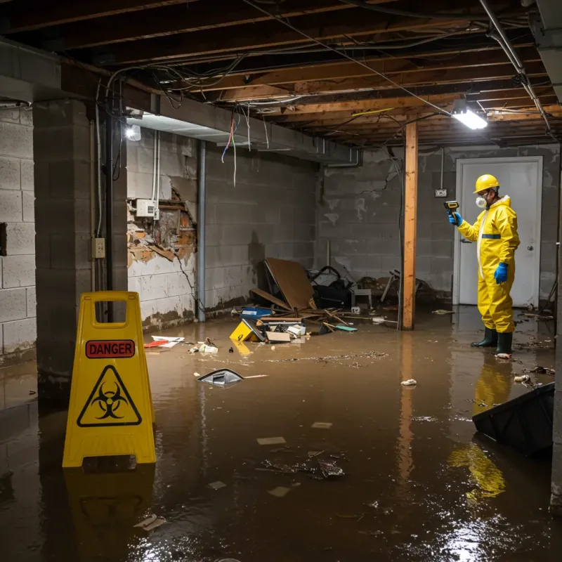 Flooded Basement Electrical Hazard in Hurt, VA Property